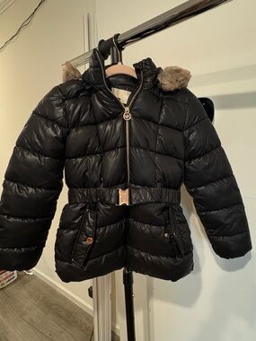 Michael Kors girls puffer jacket with removable hood